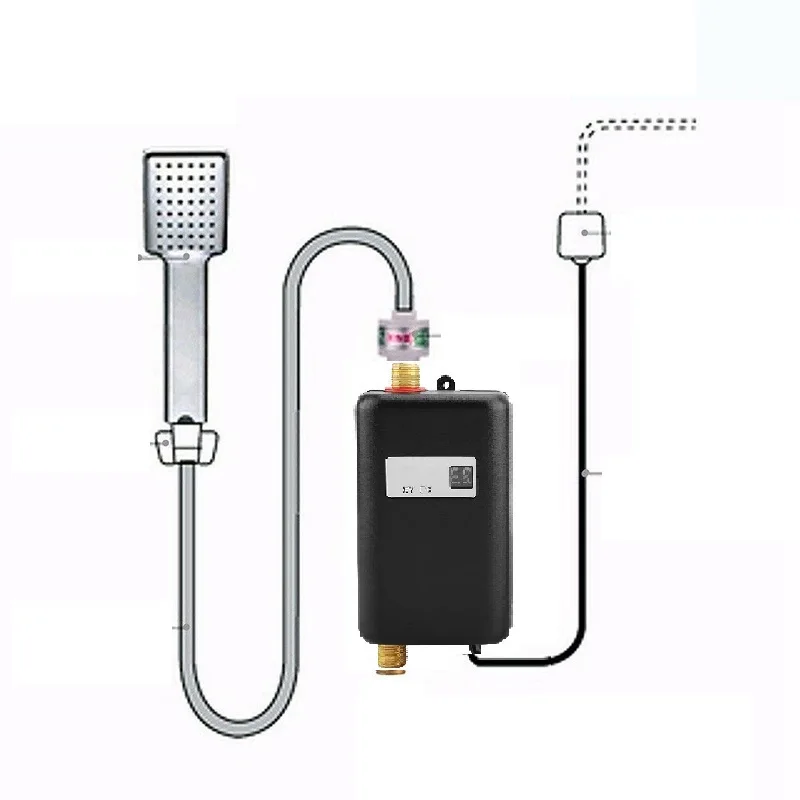 

XY-FB,110/220V 3800W Tankless Electric Water Heater Bathroom Kitchen Instant Water Heater Temperature display Heating Shower