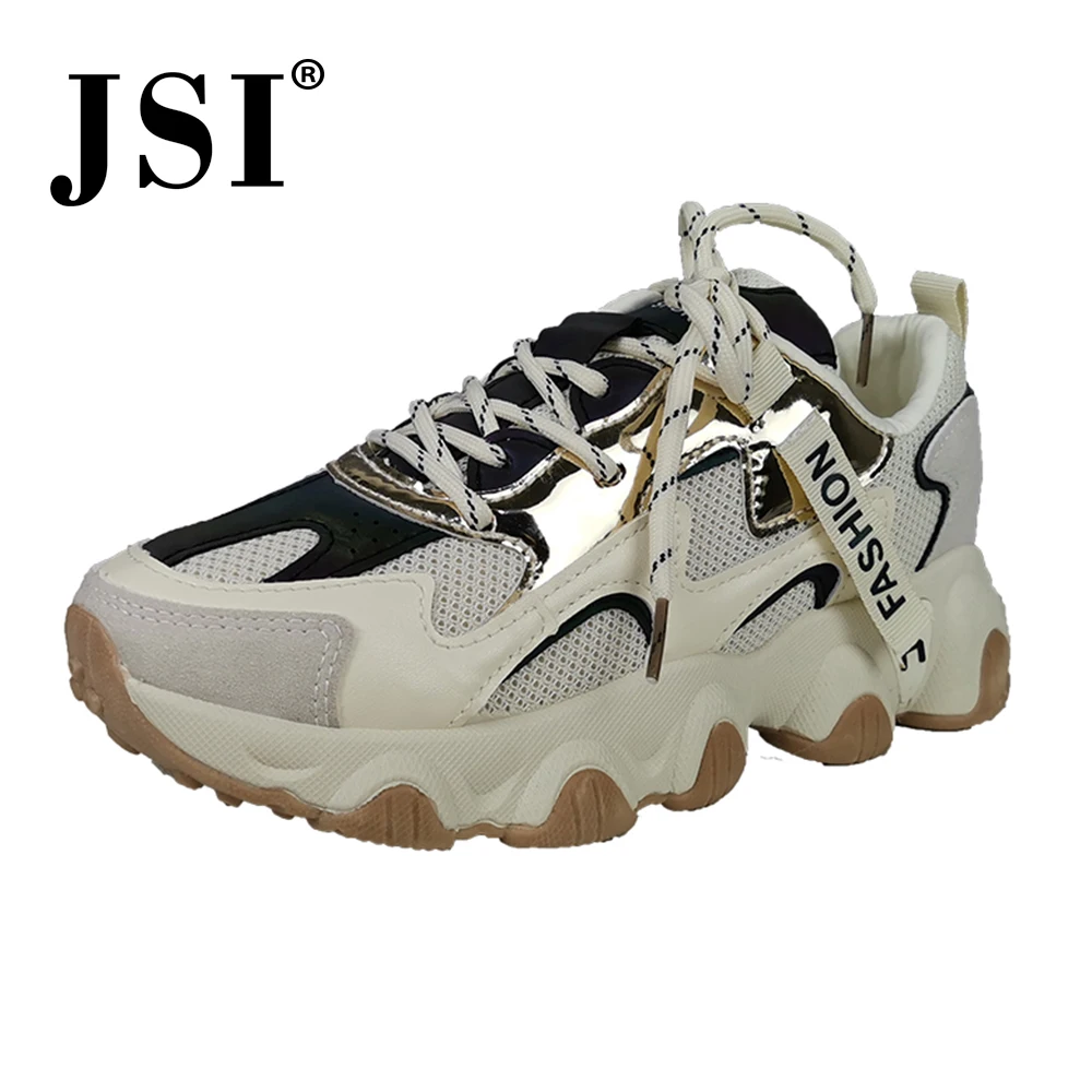 

JSI Fashion Women Flats Patchwork Design Letter Print Mixed Colors Cross-Tied Lace-Up Shoes Comfortable Anti-Slip Sneakers JY78