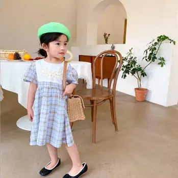 

2020 New Girls Patchwork Dress Fashion Summer Cotton Girls Dresses 1-6 Years QH295