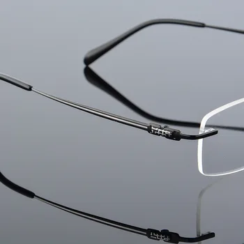 

Vazrobe Titanium Glasses Frame Men Rimless Eyeglasses Man Prescription Spectacles for Optic Receipt Myopia Eyewear