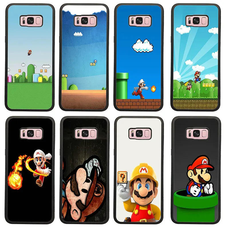 Жесткие чехлы из ТПУ для Samsung Galaxy A5 A7 A8 J3 J4 J6 J7 J8 2017 2018 S6 S7 S8 S9 S10 Plus Super Marios Bros |