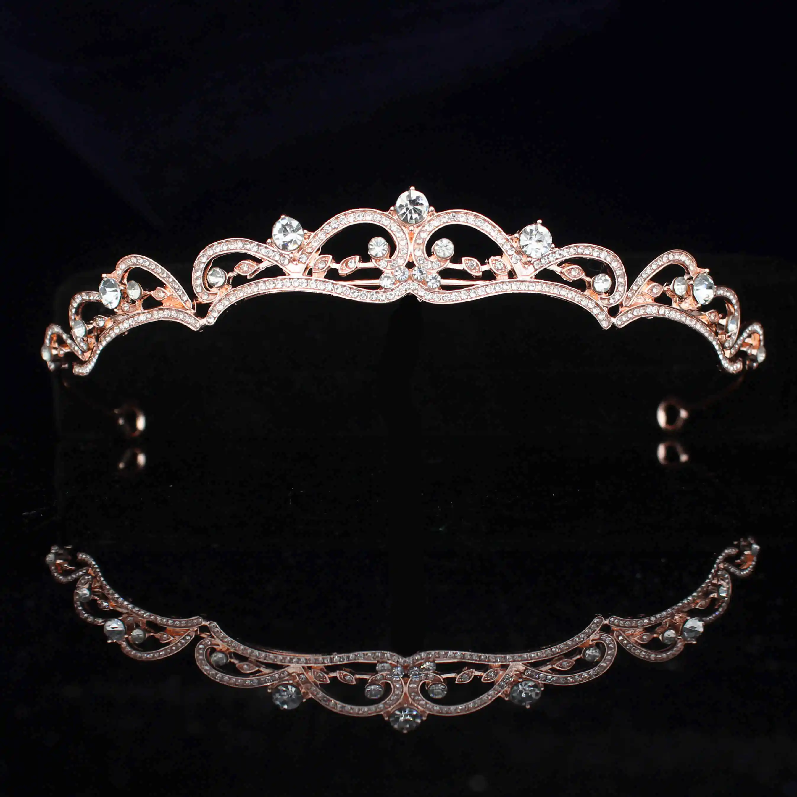 Corona Da Principessa In Cristallo Di Lusso Per Abo Da Sposa E Accessori Per Capelli Chiaro