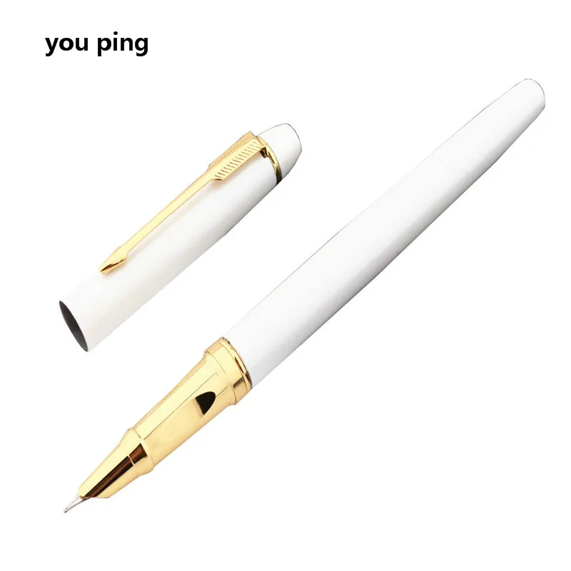 High Quality 7035 White Color Round Style Office Fine Nib Fountain Pen