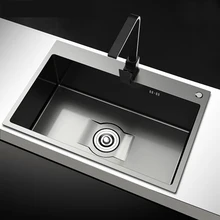 Кухонные раковина чернвя,раковина для кухни,черная нержавающая сталь,раковина с креплением для мытья овощей