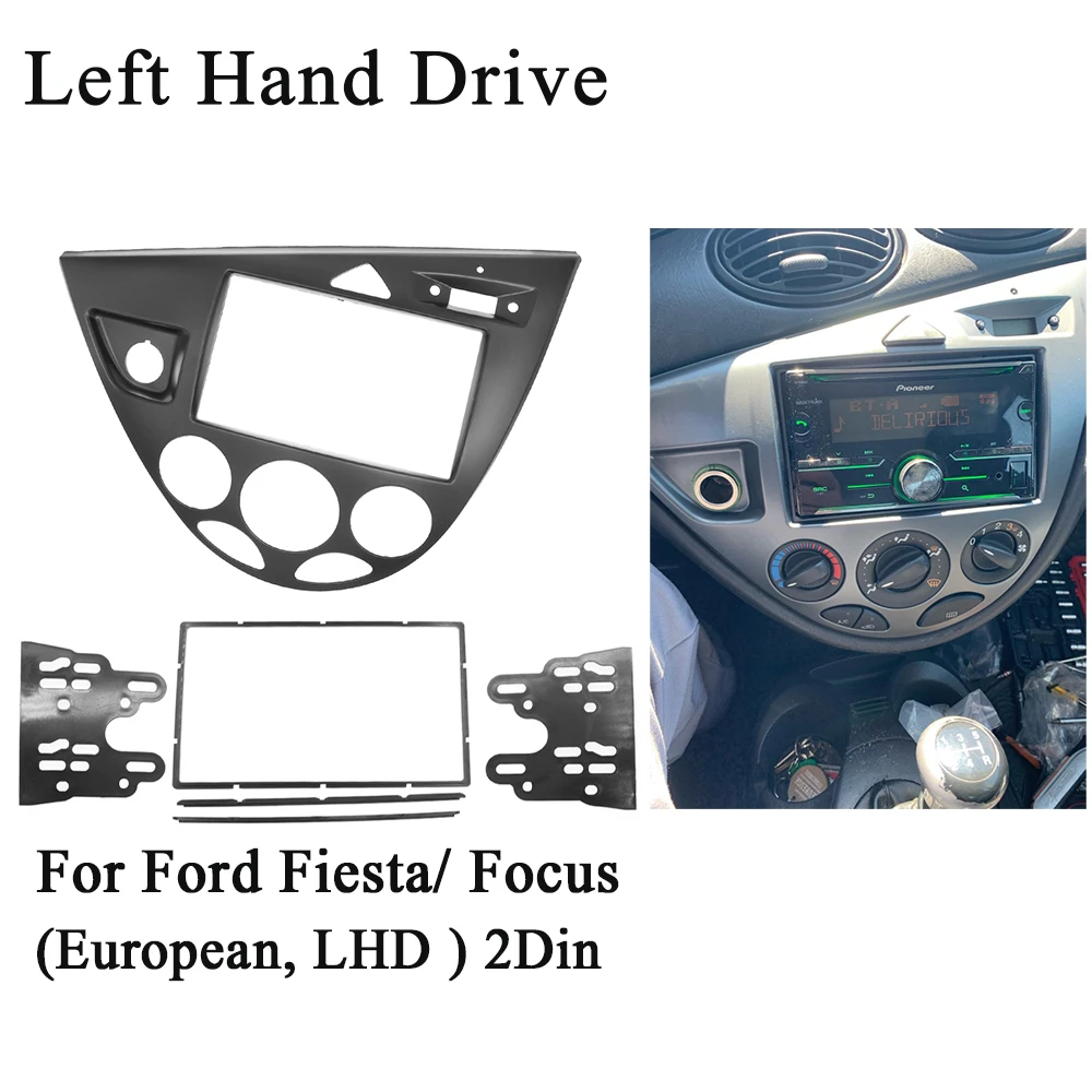 consultant in de buurt Kreek Double Din Car Radio Install Surround Panel for Ford for Focus MK1/Fiesta  LHD Fascia Plate Dash Mount Kit Interior Trim Facia|Fascias| - AliExpress