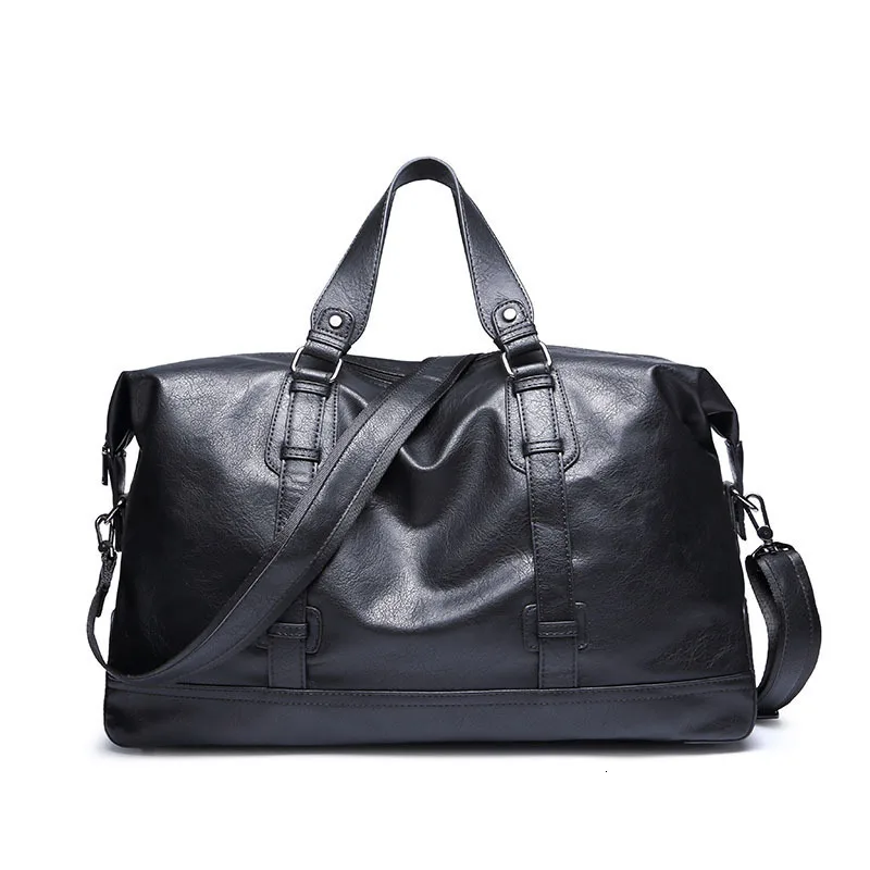 Черные дорожные сумки мужские багажные водонепроницаемое снаряжение Duffle Weekend Bag мужские сумки большой емкости кожаные сумки Maleta De Ferra