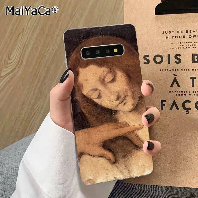 A12 Чехол для телефона MaiYaCa leonardo da vinci с художественной росписью из ТПУ для samsung S10 E S9 plus S6 edge plus S7edge S8plus S10 plus S5 - Цвет: A12