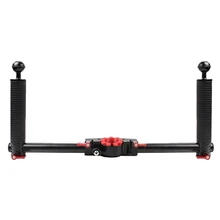 AMS-PULUZ двойной ручной захват алюминиевый стабилизатор со сплава для DJI RONIN-S/MOZA/Zhi Yun/FeiyuTech Gimbal телефон Gimbal аксессуары