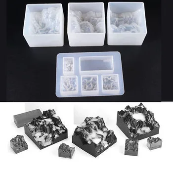 

3 PCS Mountain Peak Stubble Silicone Mold UV Resin Epoxy Silicone Combination Molds For DIY Making Finding Accessories Jewelry