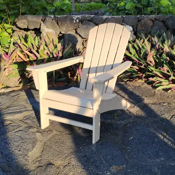 

Adirondack Chair Beach Simple Garden Outdoor HDPE Resin Wood Chair Home Garden Balcony Chair Backyard Patio Chair (Four Colors)
