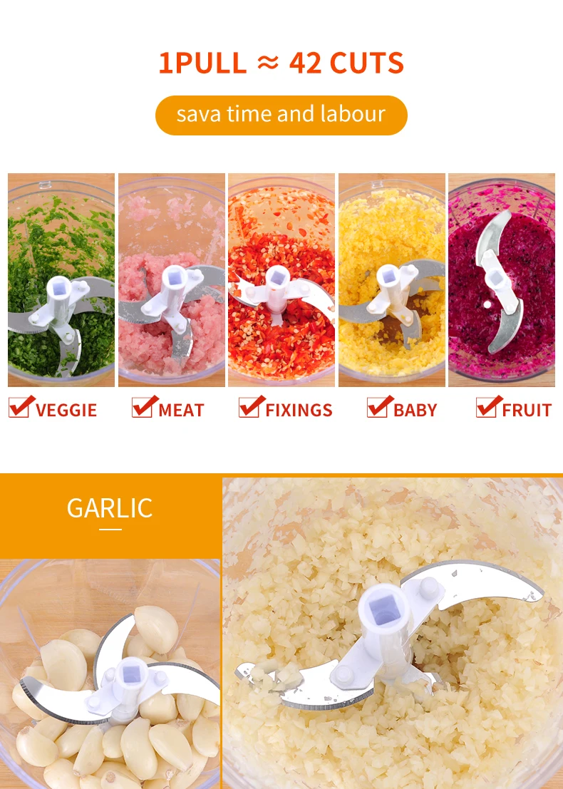 Multifunction Home Vegetable Fruit Twist Shredder Manual Meat Grinder Chopper Garlic Cutter Easy Food Chopper Kitchen Tools New