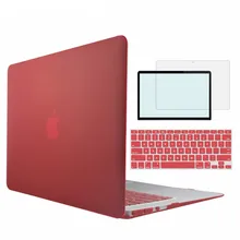 CrystalMatte Soft-touch Hard Case For Apple Macbook Air Pro Retina 11 12 13 15 Laptop Bag For New MacBook Air Pro 13 Case Cover