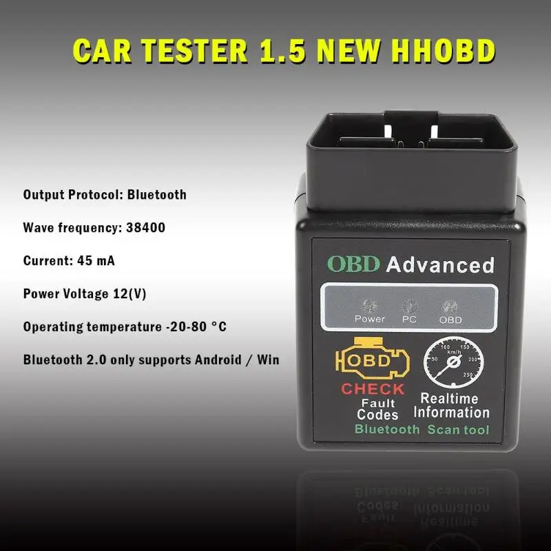 V02H2-1 V1.5 HH elm327 bluetooth 2,0 OBD2 сканер HH ELM 327 Bluetooth умный автомобильный диагностический интерфейс ELM 327