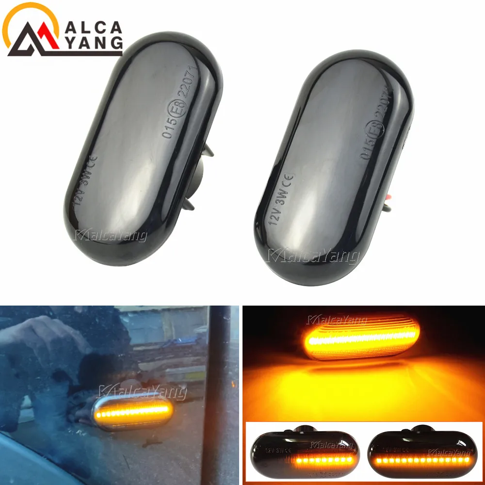 2pcs For Renault Led Dynamic Side Marker Turn Signal Light Sequential Blinker Light For Clio