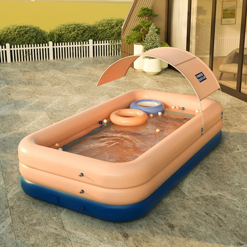 Kids Outdoor Canopy Sunshade Swimming Pool PVC Wireless Automatic Inflatable Swimming Pool Household Adult Large Infant