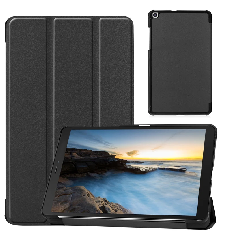 

For Samsung Tab A T290 Flip Leather Case Magnetic Slim Cover 3 Foldable Stand Smart Cover for Samsung Galaxy Tab A 8.0 2019 T295