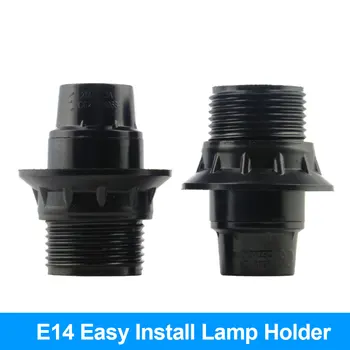 

4pcs Lamp Holder 4A Light Bulb Socket Adapter Base Easy Install External Thread Aluminum Heat Resistant E14 Accessory 250V Home