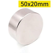 1pcs 50mm x 20mm Round Neodymium Magnets Magnet Disc Earth Magnet Strong Craft Magnets N35