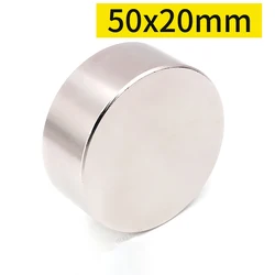 1pcs 50mm x 20mm Round Neodymium Magnets Magnet Disc Earth Magnet Strong Craft Magnets N35