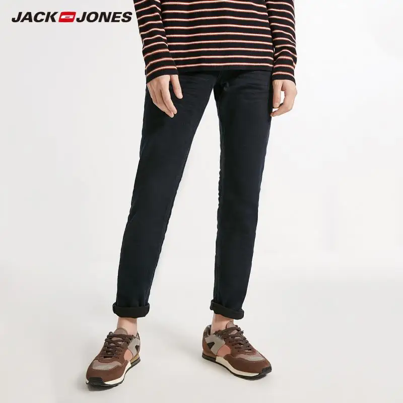 JackJones зимние мужские новые темные деловые повседневные универсальные джинсы 218432517