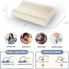 Thailand Pure Natural Latex Pillow Cervical Pillow Protect Memory Foam Pillow For Sleeping Orthopedic Pillow Slow Rebound60x40 3