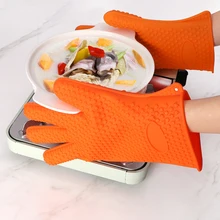 1 шт. силиконовая перчатка для барбекю, духовки, жаростойкий гриль для выпечки, рукавица для микроволновой печи, кухонный держатель для барбекю