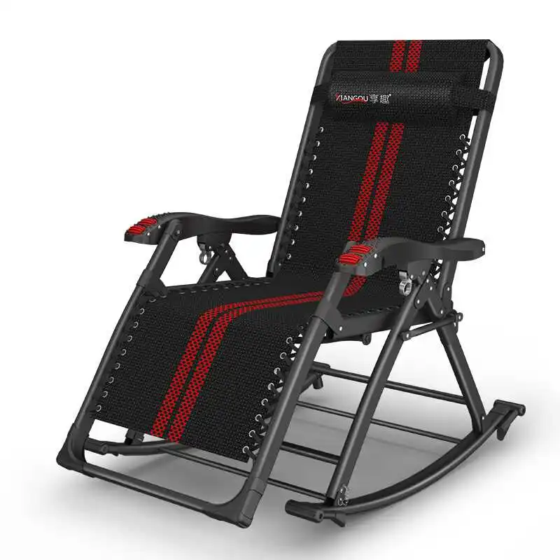 

Modern living room rocking chair home folding chair lunch break siesta bed multi-function elderly balcony leisure back chair