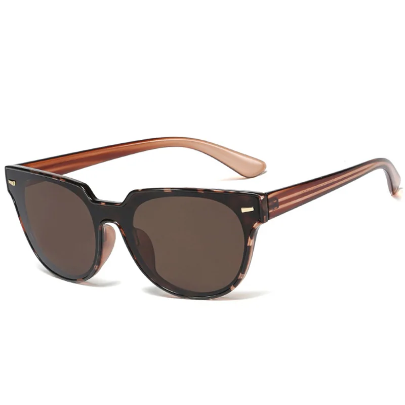 C6 Leopard Brown Pro Acme ретро заклепки кошачий глаз женские солнцезащитные очки модные роскошные брендовые дизайнерские солнцезащитные очки женские lunette soleil femme UV400 PC1435 - Цвет линз: C6 Leopard Brown