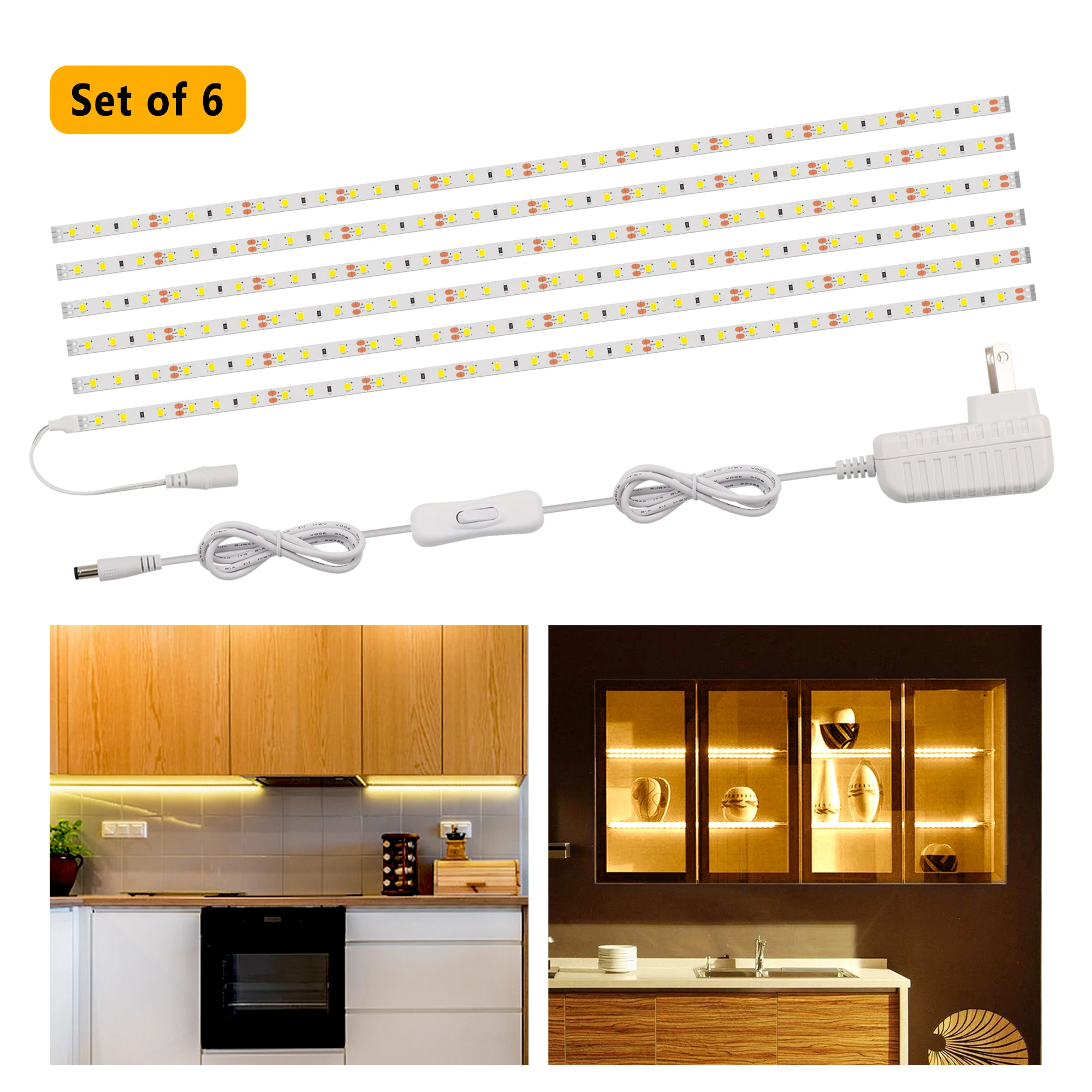 9.8 Feet LED Strip Lights Tape Under Cabinet Kitchen Shelf Counter Lighting Kit