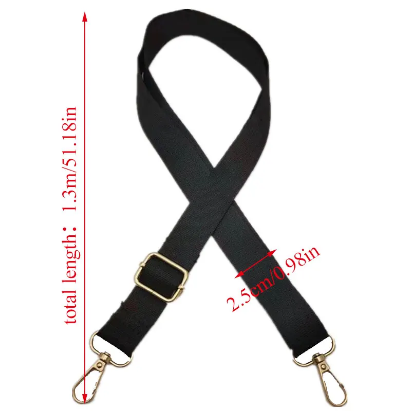 130cm Women Shoulder Strap Adjustable Nylon Bag Strap Accessories Solid Color Handbag Strap Crossbody Bags Wide Strap Parts Hot