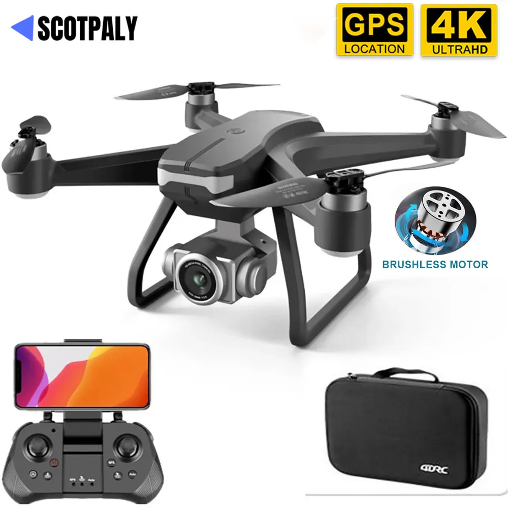 Профессиональный Дрон F11 с GPS-камерой 4K HD Фотокамера Wi-Fi умный бесщеточный