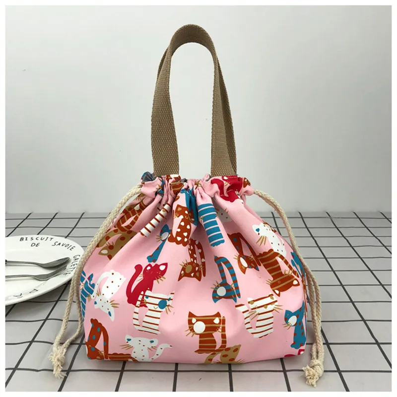 PACGOTH, модная сумка для обеда в японском стиле, чехол для пикника с мультипликационным рисунком, Термосумка для путешествий, контейнер для