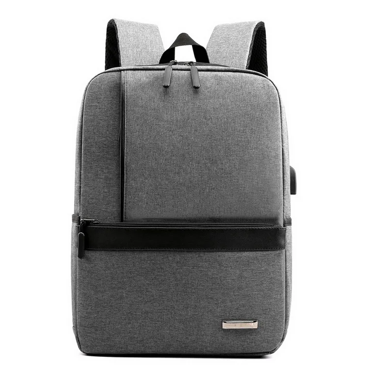 Рюкзак для ноутбука с зарядкой от usb 15,6 дюймов, рюкзак для женщин и мужчин, школьные сумки для девочек-подростков, мужской рюкзак для колледжа и путешествий - Цвет: dark gray 3