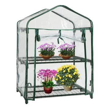 

Pvc 2 Tier Home Plant Greenhouse Garden Cover Plants Flowers Mini Garden Cover Without Iron Frame