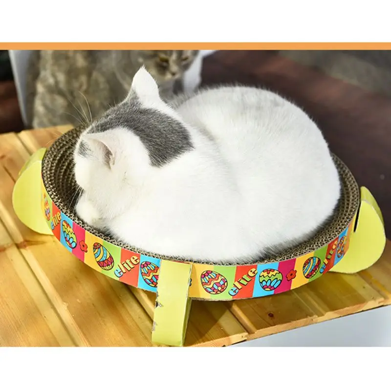 Гофрированный Бумажный кошачий скребок картонный котенок кровать коготь шлифовальный С Кошачьей Мятой