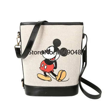 

Small Bucket Bags For Women 2020 Casual Lady Shoulder Messenger Bag Cute Summer Mickey Bag Zipper Purses And Handbags Tote Sac