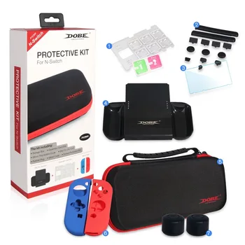 

For Switch Game Accessories Set Ns Storgage Bag Joycon Silicone Cover Grip Dust Plug Sleeves Ns-1749