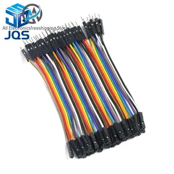 

40pcs 10cm 2.54mm 1pin 1p-1p male to female jumper wire Dupont cable for arduino
