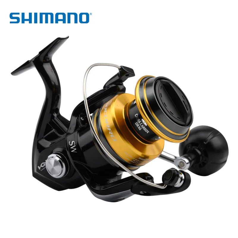 SHIMANO оригинальная Рыболовная катушка SOCORRO SW 5000 6000 8000 10000 4 + 1BB 10 12 (кг) Drag HAGANE