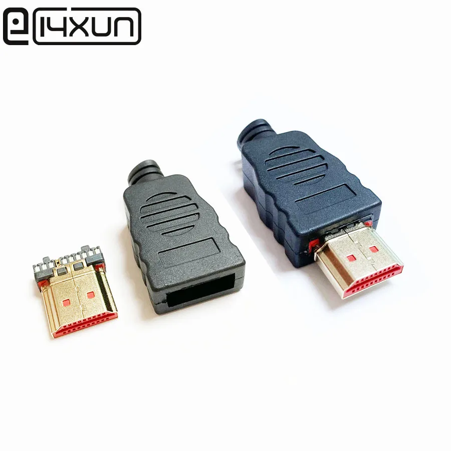 1 шт. HDMI 19P позолоченный штекер с курткой цифровой HD разъем сетевой набор-топ