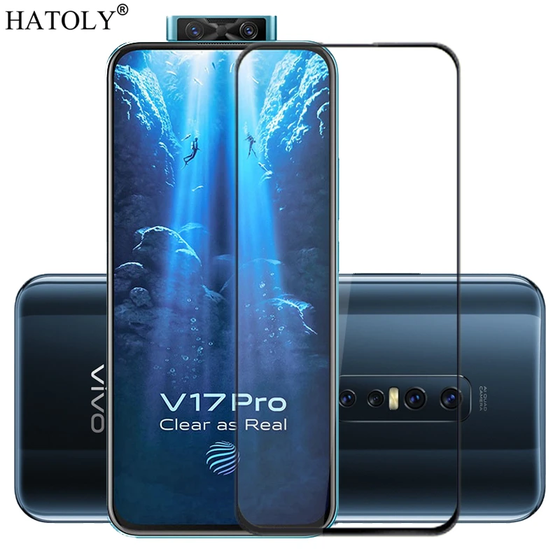 Для стекла vivo V17 Pro закаленное стекло полное покрытие для клея Защитная пленка