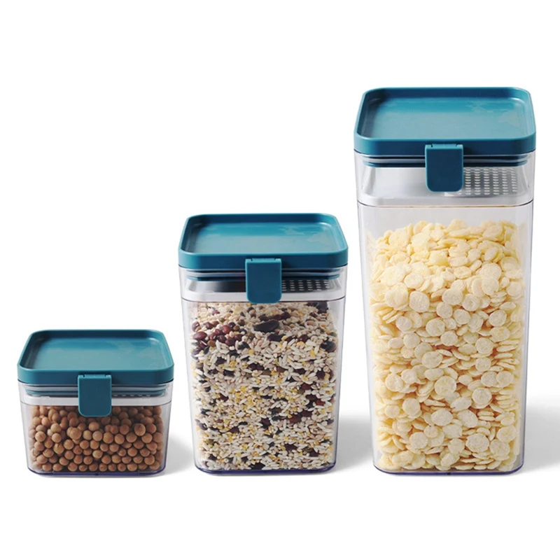 

Kitchen Spaghetti Noodles Sealed Containers Plastic Food Containers Transparent Stackable Dry Food Storage Box