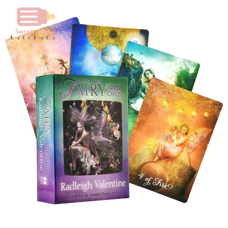 

Fairy Tarot Cards 78 Card Deck Radleigh Valentine Lllustrations High Quality Board Oracle Cards with Guidebook Party Game