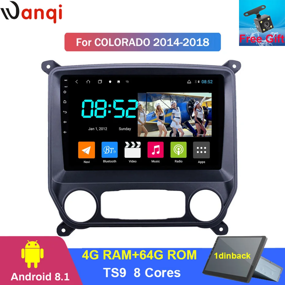 Android 8,1 автомобильный DVD 1din мультимедийная система Navi для Chevrolet Colorado- Автомобильный gps навигатор стерео головное устройство BT SWC wifi