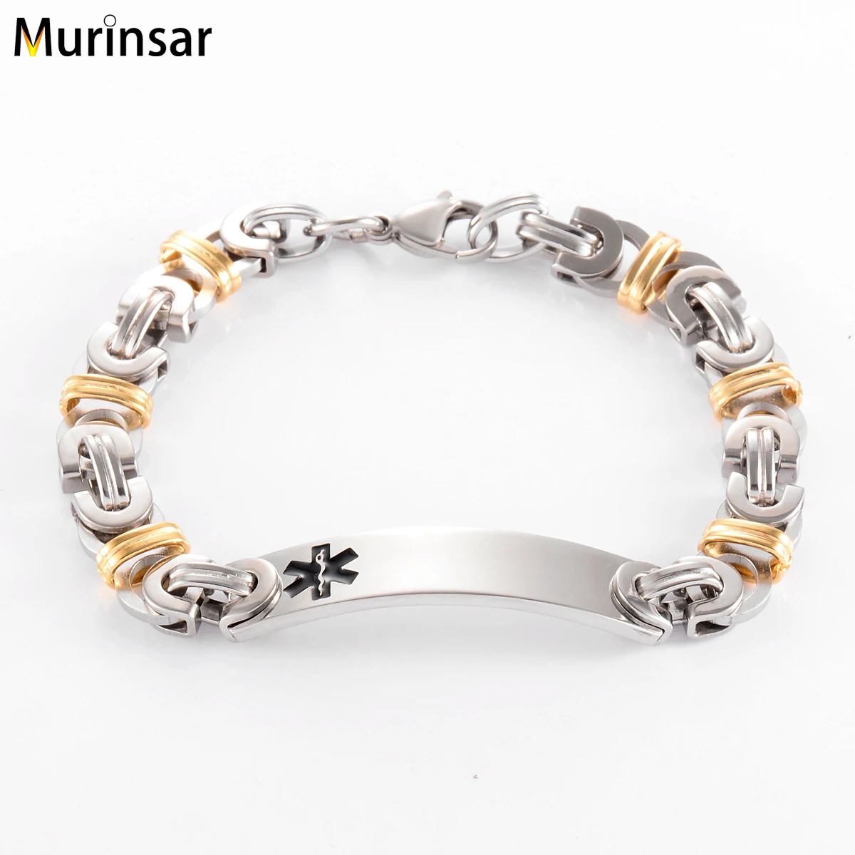 10 шт. 10 мм браслет из нержавеющей стали прочный регулируемый модный браслет для женщин и мужчин браслет Jwewlry подарок