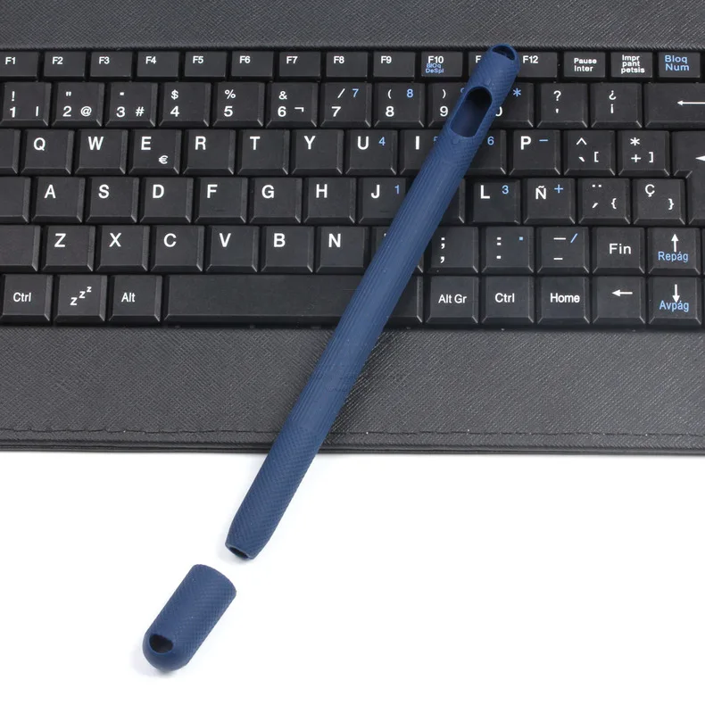 Мягкий силиконовый чехол для Apple Pencil, 1 чехол для iPad, Чехол-держатель, полный защитный чехол, сумки для планшета, стилус - Цвета: Deep Blue