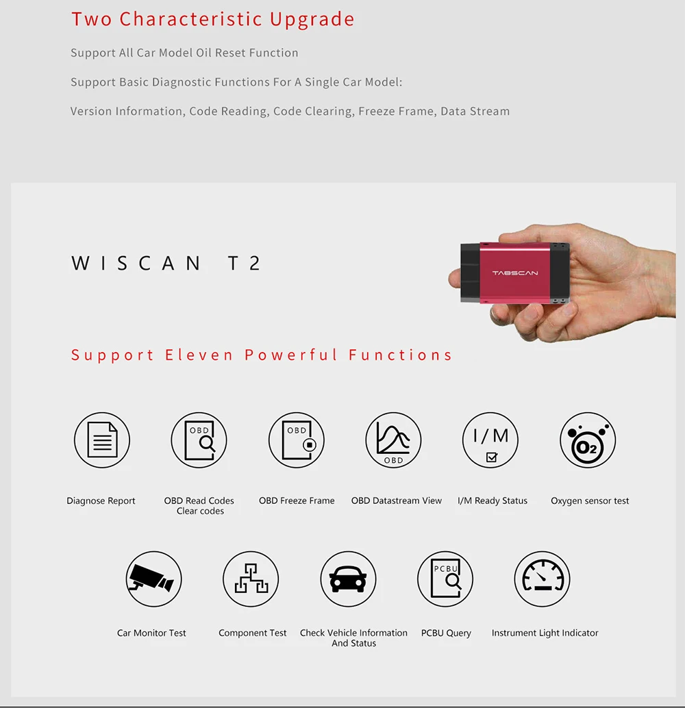 EUCLEIA T2 Bluetooth OBD2 сканер инструмент считыватель кодов портативный Andorid