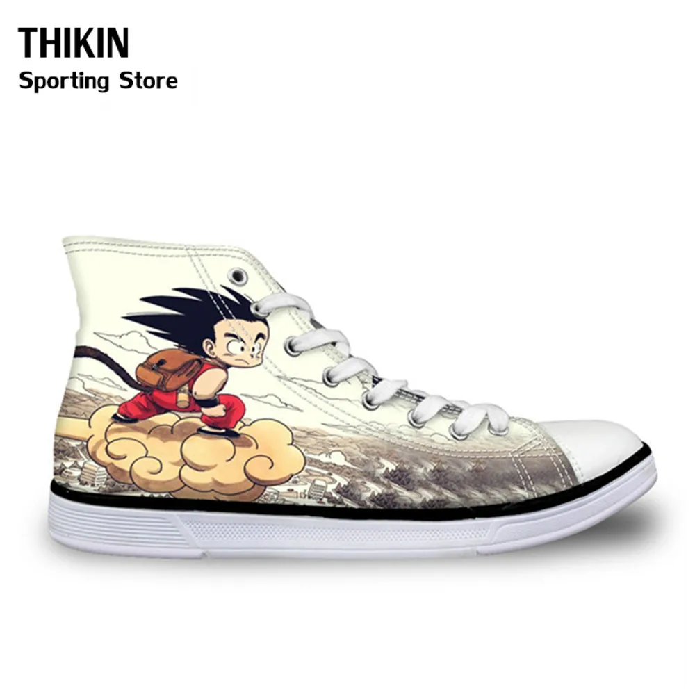 as picture THIKIN Dragon Ball Z кроссовки аниме парусиновая прогулочная обувь Детские кроссовки для девочек и мальчиков новая детская Баскетбольная обувь - Цвет: as picture