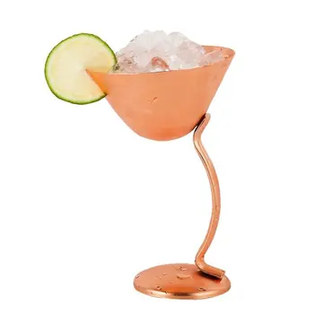 

Stainless Steel Cocktail Glass Martini Cup Copper Plated Stainless Steel 304 Rose Gold Wine Glass Bar Supplies 150ml