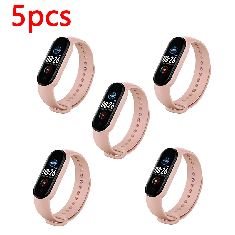 1/2/3/4/5pcs M5 Smart Watch Men Women Sport Smartwatch Heart Rate Blood Pressure Monitor Fitness Bracelet Smartband Dropshipping 